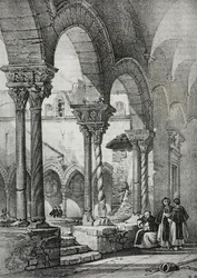 Klooster van de kerk van Sint-Dominicus, Palermo, uit Poliorama Pittoresco, nr. 11, 23 oktober