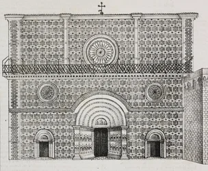 Voorgevel van de basiliek van Santa Maria di Collemaggio, L
