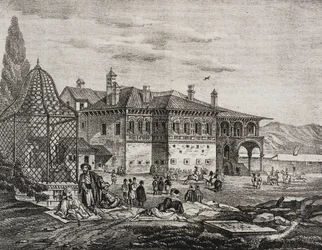 Graf van Ali Pacha in Joannina, Griekenland, uit Poliorama Pittoresco, nr. 8, 28 september