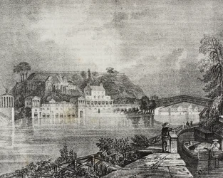 Uitzicht op Soliowka, lithografie door Salvatore Puglia uit Poliorama Pittoresco, nr. 38, 29 april