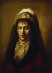 Portret van gravin Yekaterina Petrovna Rostopchina met een sluier