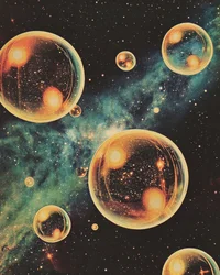 Kosmische gouden bubbels