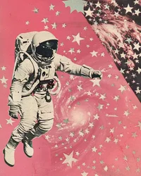 Roze Melkweg-astronaut