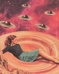 Retro Kosmische Vrouw