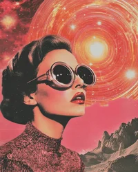 Retro ruimte-glamour