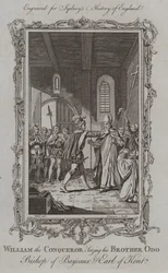 Willem de Veroveraar grijpt zijn broer Odo, bisschop van Bayeux en graaf van Kent