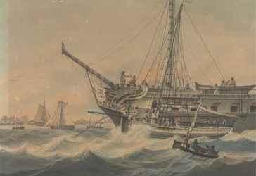 Oorlogsschip en Schepen voor de Kust
