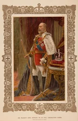 Koning Edward VII in kroningsgewaden