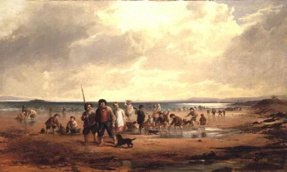 Kinderen Spelen op een Strand