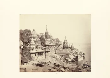 Benares; De brandende ghat