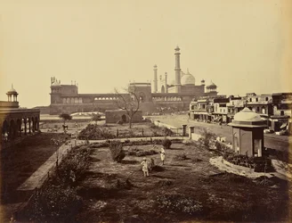 Delhi; De Jumma Musjid, vanuit het noorden