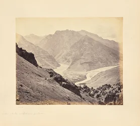 De samenvloeiing van de Peen en de Spiti, vanuit Dunkar