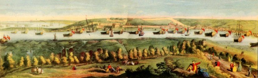 Het Westelijke Uitzicht van Zijne Majesteits Scheepswerf, in Chatham, 1738, 1942