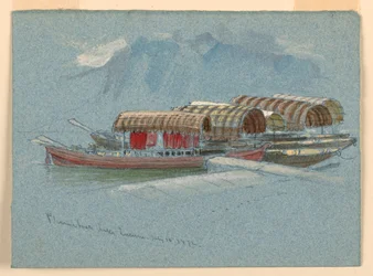 Tekening, Schetsen. Plezierboten, Vierwoudstrekenmeer, Zwitserland, 10 juli 1872