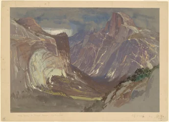 Half Dome en Royal Arches, Yosemite, vanaf Glacier Point