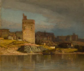 Oude toren in Avignon, ca. 1875