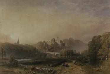 Uitzicht op Lismore Castle tijdens de aanpassingen van de 6e hertog van Devonshire