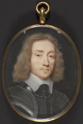 Portret van een man in harnas