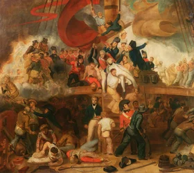 De dood van Nelson bij de Slag bij Trafalgar, 21 oktober 1805