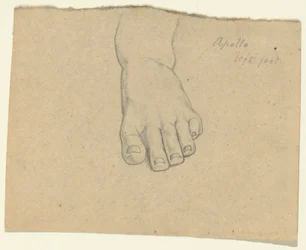 Studie voor het Oordeel van Jupiter (Apollo, linkervoet)