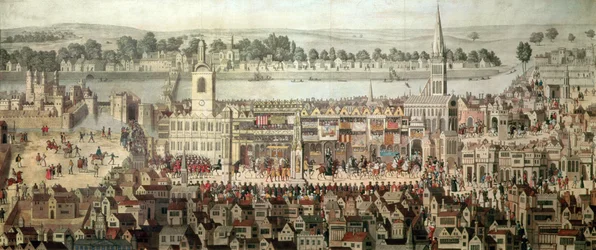 De Kroningsprocessie van Koning Edward VI in 1547