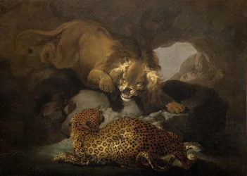 Leeuw en een Luipaard, 1820