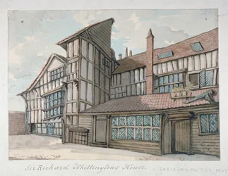 Huis van Sir Richard Whittington, Milton Street, City of London, 1800