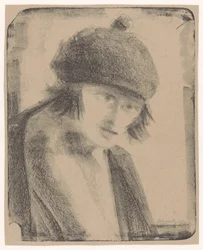 Vrouw met baret