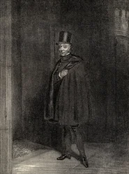De hertog die het Hogerhuis binnengaat, illustratie uit 