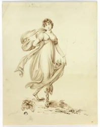 Jonge vrouw met bloemen
