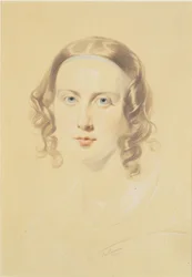 Vroeg portret van Catherine Dickens, 1838