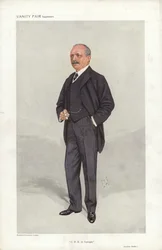 Archer Baker, C P R in Europa, Vanity Fair cartoon (kleur litho)