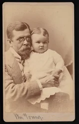 Portret van William Young en kind