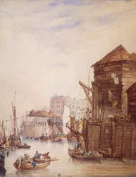 Billingsgate Wharf, Londen, 1820