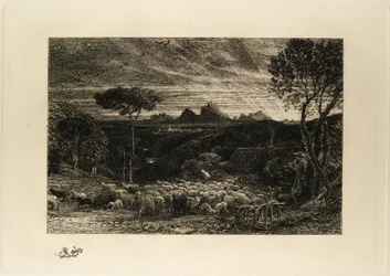 Het openen van de schaapskooi, of Vroege ochtend
