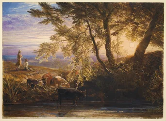 De ondergaande zon