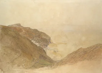 Uitzicht op Clovelly, Devon, ca. 1848-49