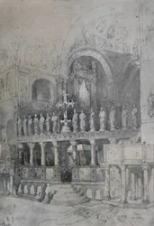 Interieur van St. Marks, ca. 1830, 1925