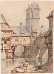 Wasvrouwen voor de Wasserturm, Neurenberg