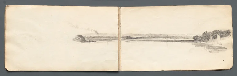 Schetsboek: "Landschap met zeilboten"