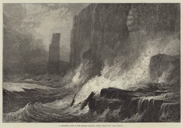 Een Westerstorm op de Orkney-eilanden, Roray Head, Hoy