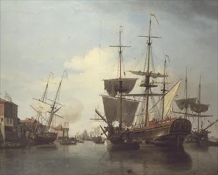 Koolschip op de Theems bij Deptford