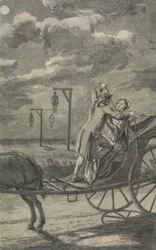 Moord in de koets (Waarschijnlijk een ontwerp voor The Tyburn Chronicle)