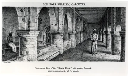 Oud Fort William, Calcutta, met een vermoedelijk gezicht op de 