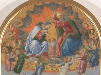 Kroning van Maria met vier heiligen