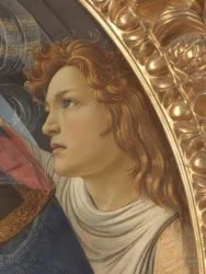 Maria met kind en vijf engelen