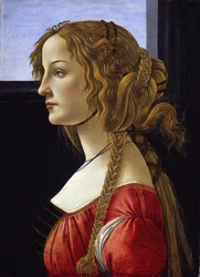 Profielportret van een jonge vrouw Simonetta Vespucci, ca. 1476