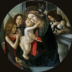 De Madonna en Kind met Sint Jan en twee Engelen