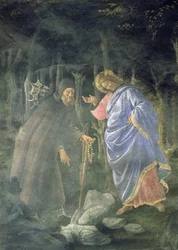 De reiniging van de melaatse en de verzoeking van Christus, in de Sixtijnse Kapel (detail)