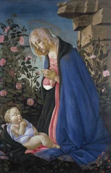 De Maagd die het slapende Christuskind aanbidt